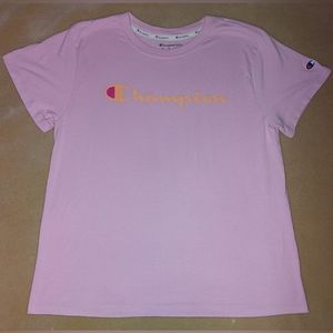 Champion logo T-Shirt L pink